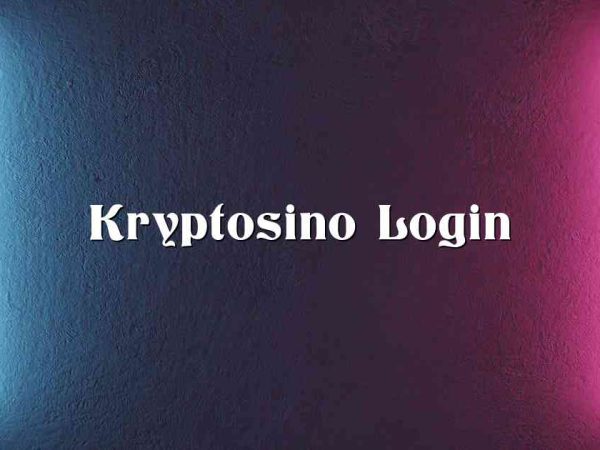 Kryptosino Login